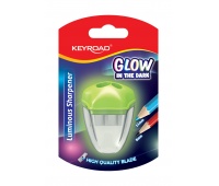 Temperówka plastikowa KEYROAD Luminious, fluorescencyjna, podwójna, blister