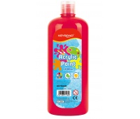 Farba akrylowa KEYROAD, 1000ml, butelka, czerwona