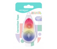 Corrector in tape KEYROAD Jelly Gel, 15mx5mm, blister, color mix