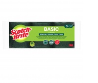 Zmywak kuchenny SCOTCH BRITE Basic, płaski, 3 szt., żółto-zielony