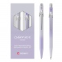 Zestaw długopis 849 + ołówek 844 Caran d’Ache Blooming Lavender, w etui, liliowo-szary, Długopisy, Artykuły do pisania i korygowania