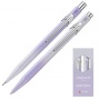 Zestaw długopis 849 + ołówek 844 Caran d’Ache Blooming Lavender, w etui, liliowo-szary, Długopisy, Artykuły do pisania i korygowania