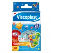 Plastry dziecięce VISCOPLAST Zwierzęta, 72x25mm, 20 szt., pudełko