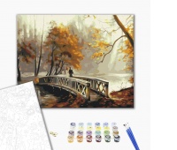 Malowanie po numerach BRUSHME, 40x50 cm, jesienna mgła, 1 szt., w pudełku