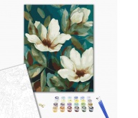 Malowanie po numerach BRUSHME, 40x50 cm, delikatność kwiatów, 1 szt., w pudełku