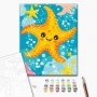 Paint by numbers BRUSHME, 30x40 cm, kids, starfish, 1 pc