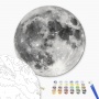 Paint by numbers BRUSHME, round, dia. 40 cm, Moon, 1 pc
