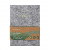 Notes ECONOVO, recycled, felt cover, ruled, 96 pages, 70gsm, grey