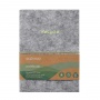 Notes ECONOVO, recycled, felt cover, ruled, 96 pages, 70gsm, grey