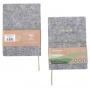 Notes ECONOVO, recycled, felt cover, ruled, 96 pages, 70gsm, grey