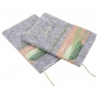 Notes ECONOVO, recycled, felt cover, ruled, 96 pages, 70gsm, grey