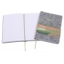 Notes ECONOVO, recycled, felt cover, ruled, 96 pages, 70gsm, grey