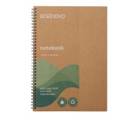 Spiral notebook ECONOVO, recycled, A4, 80 sheets, 70gsm, natural