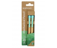 Mechanical pencil ECONOVO, 100% biodegradable bamboo barrel, 0,7mm, 2 pcs, natural