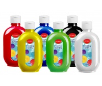 Farba plakatowa KEYROAD, 300ml, butelka, 6 szt., mix kolorów podstawowych