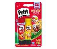 Glue stick PRITT, with glitter, 2x20g, blister, color mix