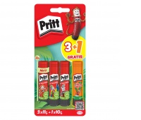 Klej w sztyfcie PRITT, 3x11g + 1x10g neon, blister, mix kolor&oacute;w