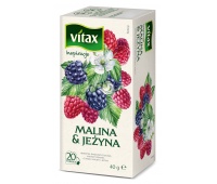 HERBATA VITAX INSPIRATIONS, MALINA I JEŻYNA, 20 TOREBEK