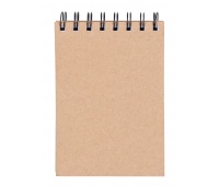 Kołonotatnik OFFICE PRODUCTS, craft, A6, w kratkę, 80 kart., 80gsm, brązowy