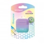Plastic sharpener KEYROAD, iridescent, double, blister, color mix