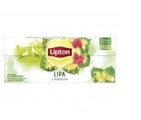 Tea LIPTON herbal, linden with raspberries, 20 bags
