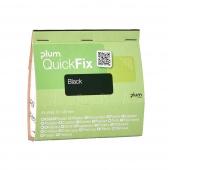 Fabric plasters PLUM QuickFix Black, refill, 45 pcs