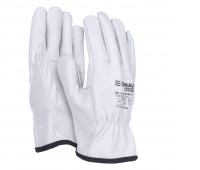Work gloves DONAU SAFETY DS-DRIVCOW, driver, cowhide, size 11/XXL, white