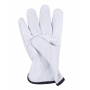 Work gloves DONAU SAFETY DS-DRIVCOW, driver, cowhide, size 11/XXL, white
