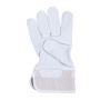 Rękawice robocze DONAU SAFETY DS-DOKGOAT, doker, skóra kozia, rozm. 10,5/XL, szaro-białe, Rękawice, Ochrona indywidualna