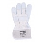 Rękawice robocze DONAU SAFETY DS-DOKGOAT, doker, skóra kozia, rozm. 10,5/XL, szaro-białe, Rękawice, Ochrona indywidualna