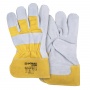 Rękawice robocze DONAU SAFETY DS-DOKBASIC, doker, dwoina bydlęca, rozm. 10,5/XL, szaro-żółte, Rękawice, Ochrona indywidualna
