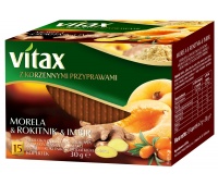Tea VITAX, fruit and herbal, apricot, sea buckthorn and ginger, 15 sachets