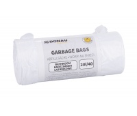 Worki na śmieci DONAU HOME, łazienkowe (HDPE), 20l, 40 szt., białe