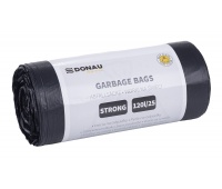Worki na śmieci DONAU HOME, mocne (LDPE), 120l, 25 szt., czarne