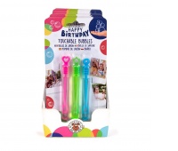 Zestaw niepękających baniek mydlanych TRENDHAUS Birthday FUN, 3 x 4ml, mix kolorów
