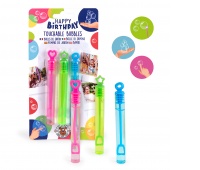 Set of unbreakable soap bubbles TRENDHAUS Birthday FUN, 3 x 4ml, color mix