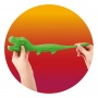 Stretchy crocodile filled with sand TRENDHAUS ZOO, color mix
