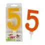 Birthday candle TRENDHAUS Birthday Fun maxi , glitter, numbers 0-9, color mix