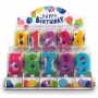 Birthday candle TRENDHAUS Birthday Fun maxi , glitter, numbers 0-9, color mix