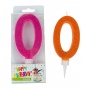 Birthday candle TRENDHAUS Birthday Fun maxi , glitter, numbers 0-9, color mix