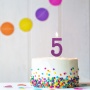 Birthday candle TRENDHAUS Birthday Fun maxi, glitter, no. 5, color mix