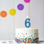 Birthday candle TRENDHAUS Birthday Fun maxi, glitter, no. 6, color mix
