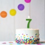 Birthday candle TRENDHAUS Birthday Fun maxi, glitter, no. 7, color mix