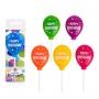 Birthday candle TRENDHAUS Birthday Fun, balloon, color mix