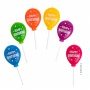 Birthday candle TRENDHAUS Birthday Fun, balloon, color mix