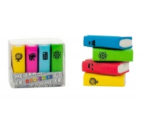 Erasers TRENDHAUS, books, 4 pcs, color mix