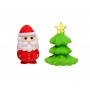 Erasers TRENDHAUS, Santa Claus and Christmas tree, 2 pcs,color mix