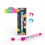Multicolored pen TRENDHAUS Dreamland, 6 colors, with stamp, color mix