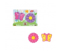 Rubber bands TRENDHAUS GFH, flower and butterfly, 2 pcs, color mix