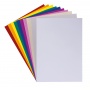 GIMBOO glossy coloured paper notebook, A4, 10 sheets, 80 gsm, colours mix
